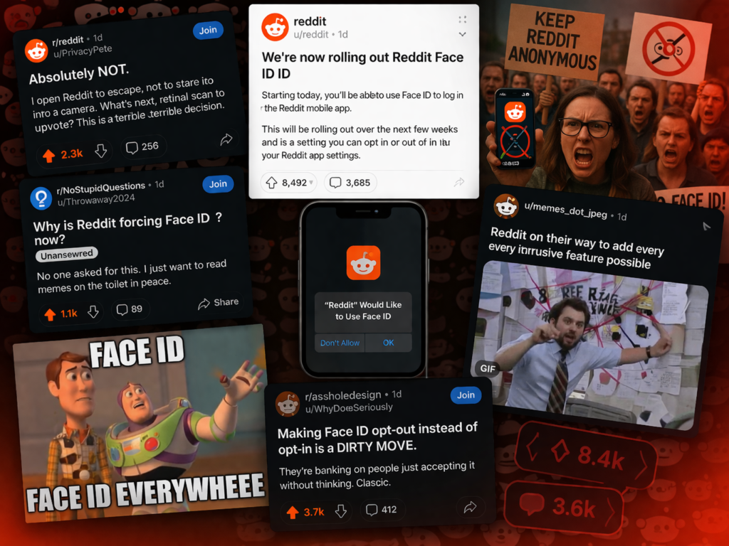 Reddit community doesn't want face ID verification.