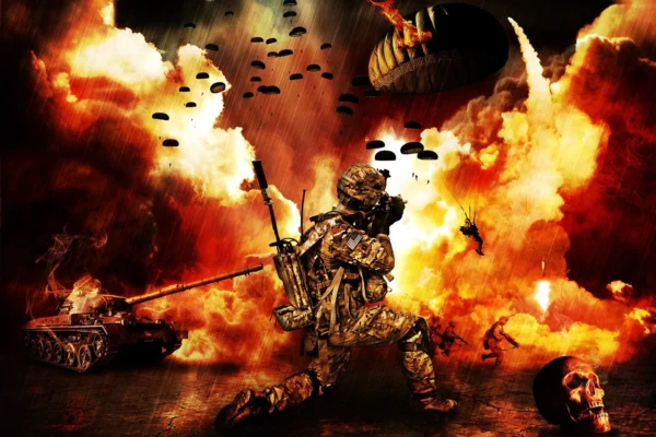 Soldier in the Middle East War during the 2026 conflict, illustrating frontline conditions and military presence