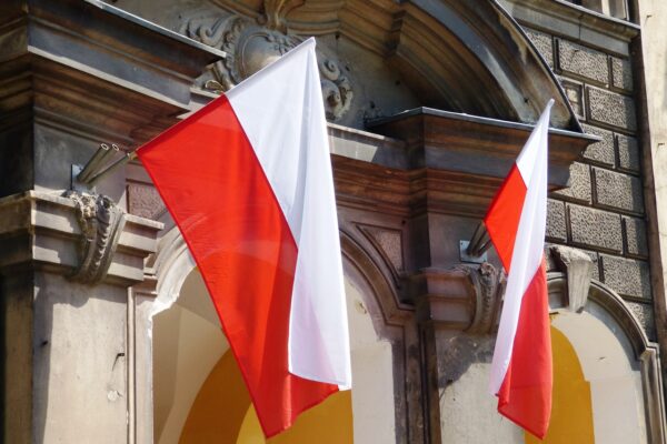 Poland flag representing Poland, Europe's Great Power