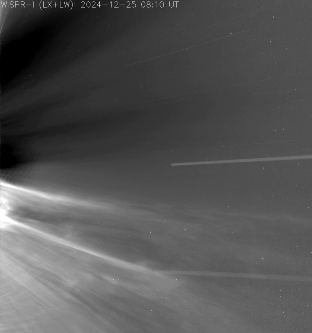 Sun Close-up image of the Sun’s corona showing plasma structures and solar wind, taken by Parker Solar Probe’s WISPR instrument.