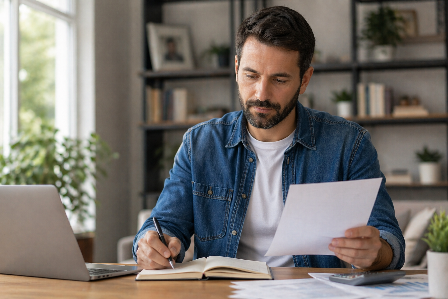 Man writing down budget and credit management notes for responsible financial planning - bdesk.news