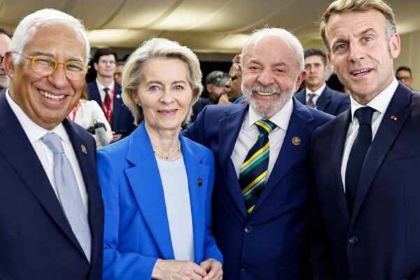 European Union leaders including Ursula von der Leyen, Emmanuel Macron, and other top EU officials at the G20 Summit, representing unified Europe, European cooperation and a possible United States of Europe