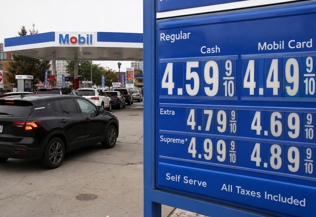 Gas prices above $4 per gallon displayed at a busy fuel station as global oil costs surge in 2026 bdesk.news